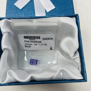 Rose De France Amethyst Octagon 8x6 mm Loose Gemstone for Jewelry Making 5073